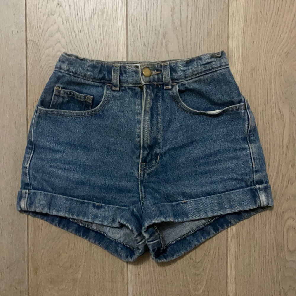 High-rise Jean shorts